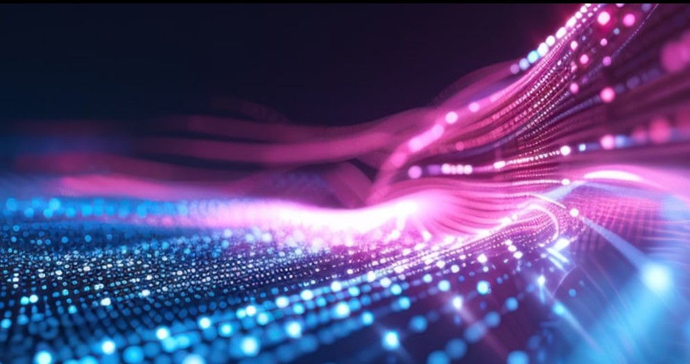 a purple and blue graphic image